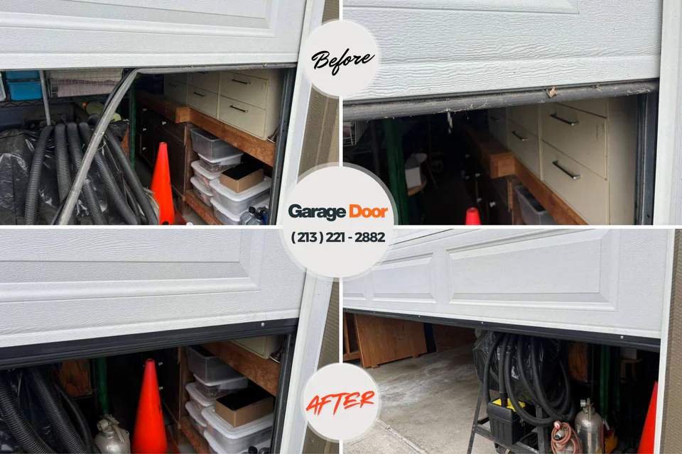 Before and after: garage door repair Beaver, PA